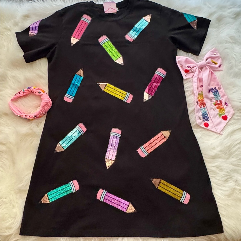 Sequin Pencils Shirt Dress - Picture 5 of 9
